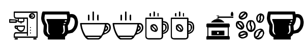 Coffee Icons font preview